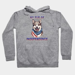 American akita Funny USA Flag 4th of July Fur Of Independence Hoodie